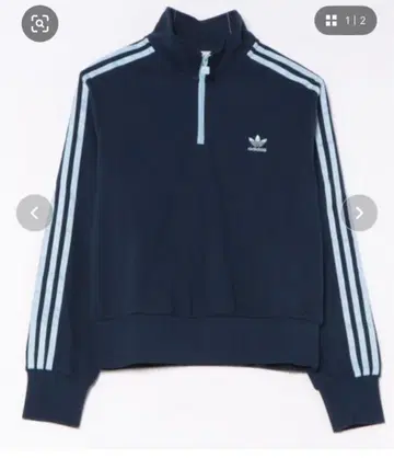 adidas W CROP HZ SWEAT NIGHTINDIGO