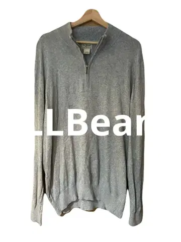 L.L.Bean 그레이 상의 L 사이즈 지퍼 포함