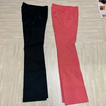 여성용 골프 팬츠 M 사이즈 블랙 핑크