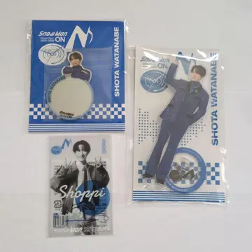 Snow Man 와타나베 쇼타 아크릴 스탠드와 씰 3종 세트