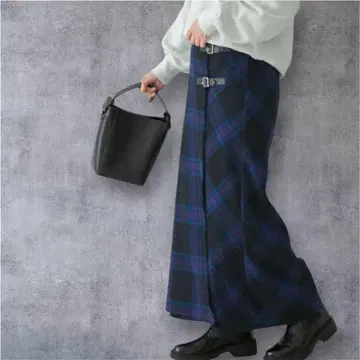 URBAN RESEARCH SonnyLabel 바이어스 체크 랩스커트