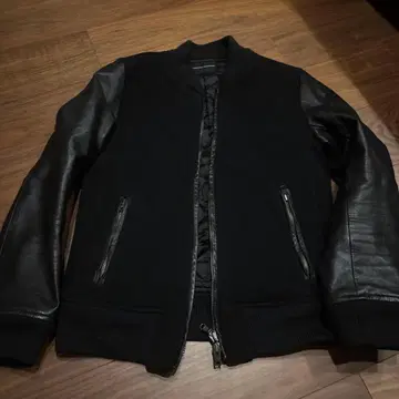 Lounge Lizard 블랙 바시티 자켓