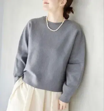 이에나 IENA 슈퍼 파인 스무스 돌먼 풀오버 그레이