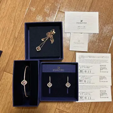 새상품급 SWAROVSKI 핑크 크리스탈 3세트