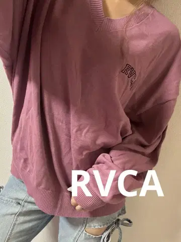 RVCA v넥 얇은 소재 니트 티셔츠 택 포함 새상품 오버 사이즈