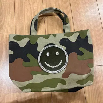 BEAMS ECODECO 카모플라주 스마일 토트백