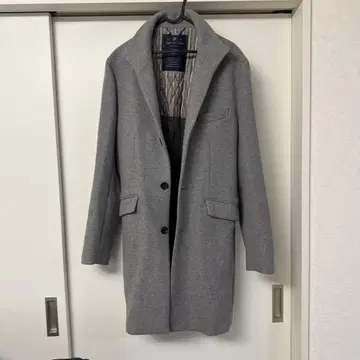 그레이 체스터 코트 슈퍼 파인 울