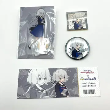 새상품 좀비랜드 사가 콘노 준코 북오프 아크릴 스탠드 & 캔뱃지 세트