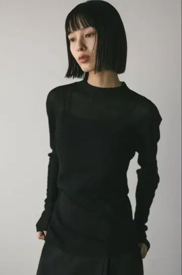 STYLEMIXER 보틀넥 하이 게이지 니트