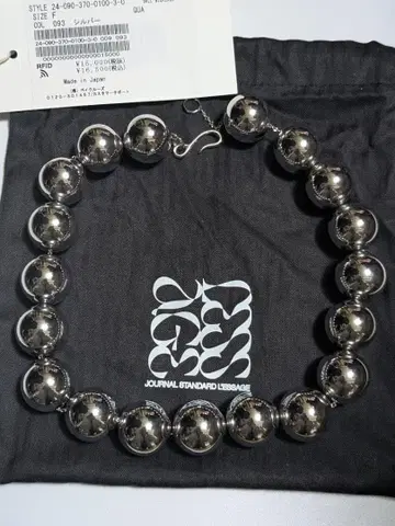 택 포함 새상품 24SS 저널 스탠다드 레사주 볼 목걸이 실버