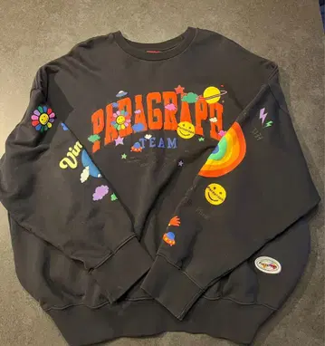 새상품급! 정품 Paragraph P08 트레이닝복 맨투맨 다크 그레이