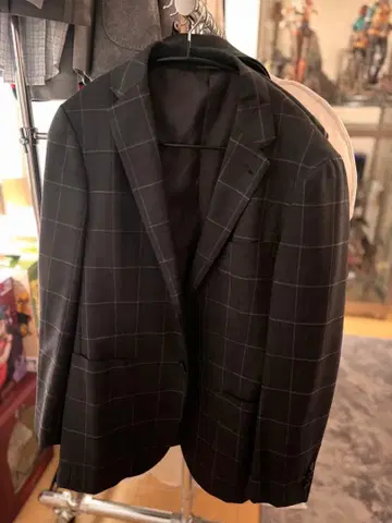 그린 라벨 릴랙싱 윈도우페인 자켓 그레이 46