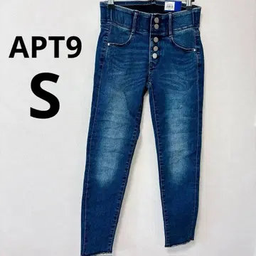 새상품급 APT9 [ S ] 스키니 데님 캐프리 4 해외 구제 의류