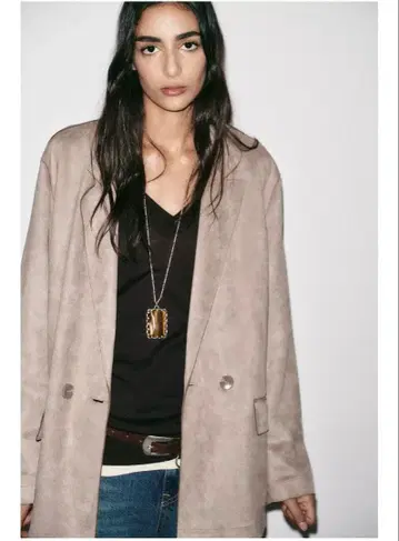 페이크 스웨이드 자켓 자라