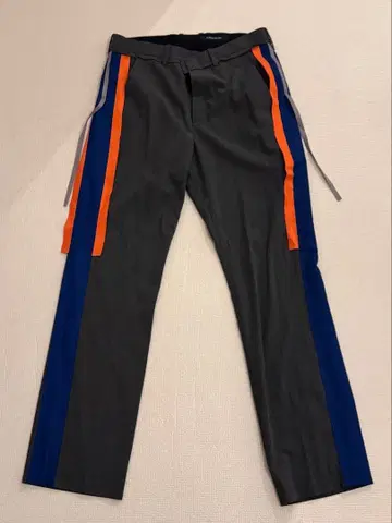 ALMOSTBLACK 사이드 스트라이프 슬랙스