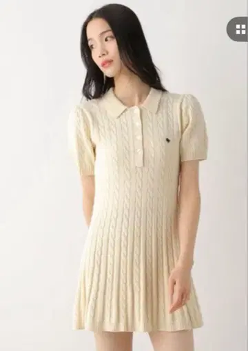 [ POLO BCS(폴로 비씨에스) ] 케이블 니트 원피스