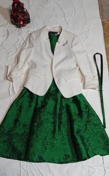 그린 A라인 드레스