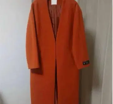 오렌지 노카라 롱 코트