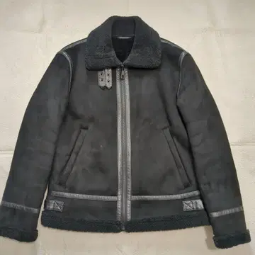 새상품급 ZARA B-3 플라이트 자켓 블랙 페이크 무스탕