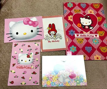 [ 헤이세이 레트로 ] 헬로키티 엽서 4장 노트 산리오