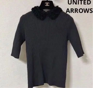[ 새상품 ] UNITED ARROWS 레이디 플라워 튤 니트