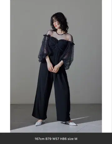 플로키 도트 팬츠 드레스 올인원