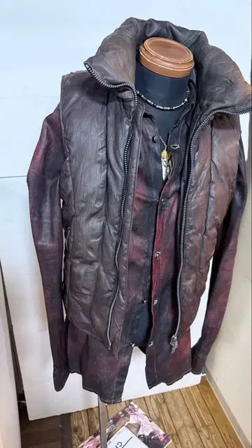 백러쉬 램 가죽 다운 베스트 사이즈 1