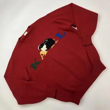 칼 헬무트 빨간 토끼 편직 풀오버 니트