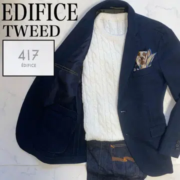 EDIFICE 새상품급 트위드 내추럴 스트레치 M 온오프 겸용 보온성