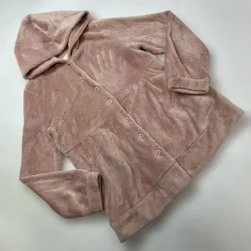 핑크하우스 핑크 후드 부착 복슬복슬 자켓