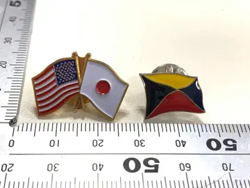 미국 일본 국기 핀 배지 기념품 컬렉션 두 개 세트