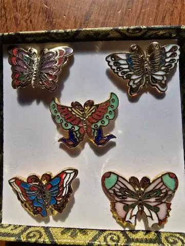 중화인민공화국 나비 핀 배지 중국 기념품 서태후 마담 여성용