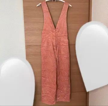 SLY 핑크 코듀로이 오버롤