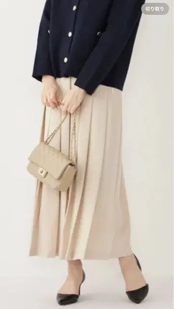 시프 스칼라 와이드 플리츠 스커트 새상품 택 포함