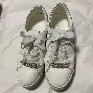 TOCCA 화이트 스니커즈 리본 포함(38)