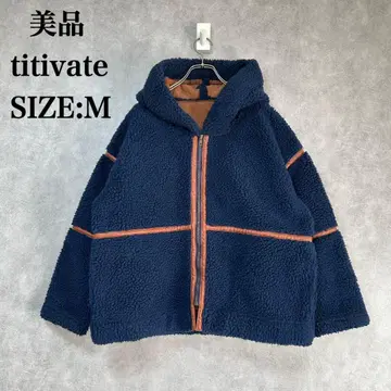 새상품급 titivate 플리스 자켓 M 네이비 아우터 보아