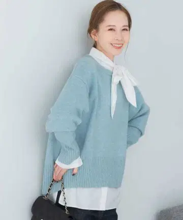 ROSSO 엑스트라 파인 백 심 디자인 니트