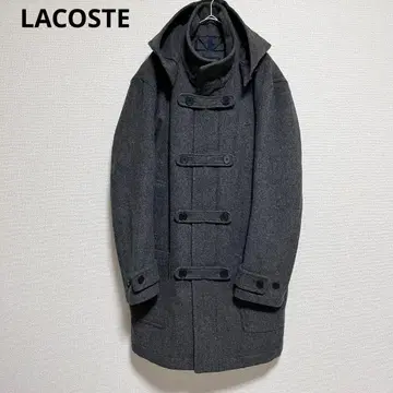 컨디션 최상 라코스테 2way 충전솜 더플 코트 롱 그레이 울