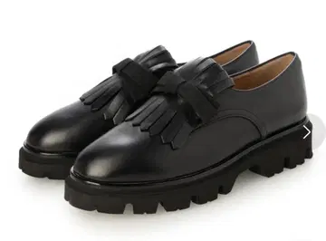 리본 퀼트 탱크 밑창 신발 ( 블랙 )