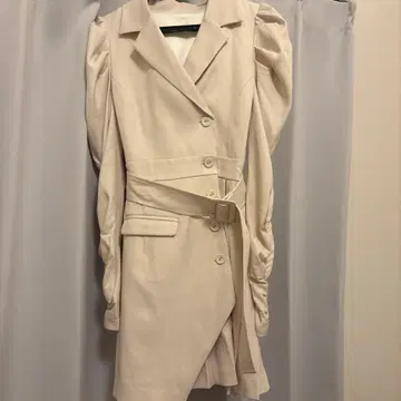 ROYAL PARTY 퍼프 슬리브 긴팔 자켓 플리츠 미니 원피스