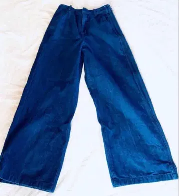 아디다스 데님 청바지 와이드 쓰리라인