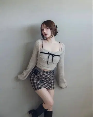 andmary 아서마리 Natalie ribbon set beige