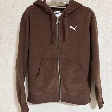 PUMA 맨투맨 풀 집업 후디드 자켓 에스프레소 브라운
