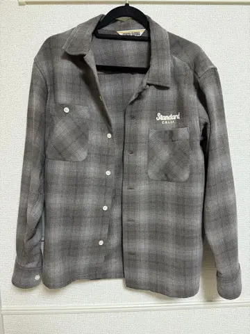 STANDARD CALIFORNIA 옴브레 체크 울 셔츠