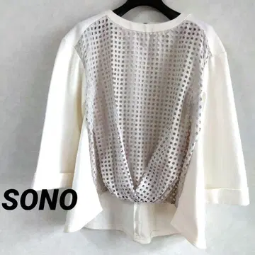 SONO 소노 풀오버 이소재 맨투맨 7부 소매 티셔츠 상의 일본제