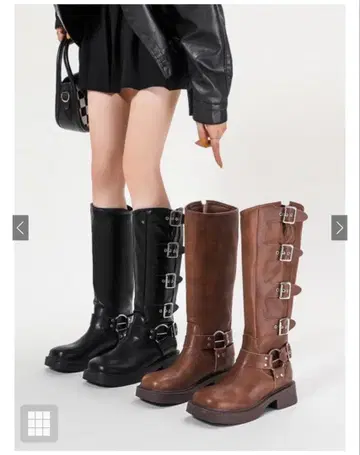 grl 버클 크림슨 엔지니어 롱 부츠 zr1235