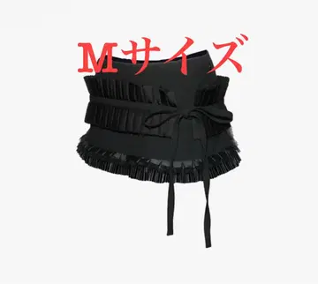 THEREDTHREAD S 레이스 트리밍 수트 스커트 블랙