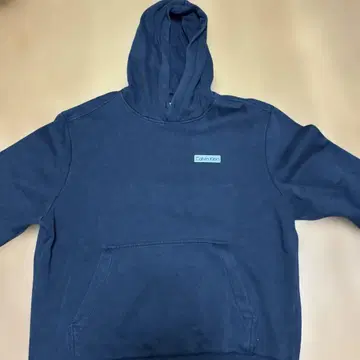 Calvin Klein 네이비 후드 부착 후드티 L