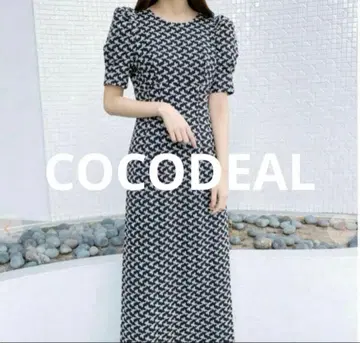 COCODEAL 코코딜 자수 I라인 원피스 네이비 S