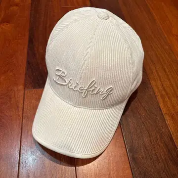 브리핑 여성용 코듀로이 캡 화이트